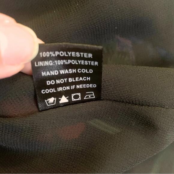 Black Dark Floral Print Wrap Long Maxi Dress Small Sleeveless Beach Tropical - Picture 12 of 15